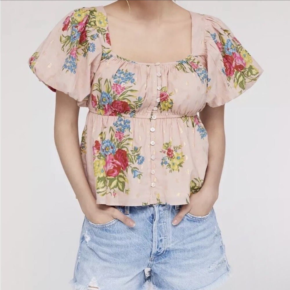 Anthropologie Love the Label Babydoll Top NWT